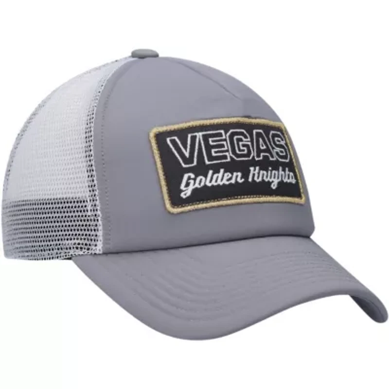 NHL Gray/White Vegas Golden Knights Locker Room Foam Trucker Snapback Hat