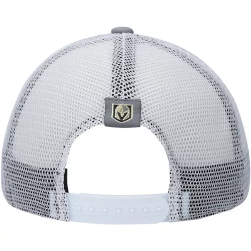 NHL Gray/White Vegas Golden Knights Locker Room Foam Trucker Snapback Hat