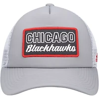 NHL Gray/White Chicago Blackhawks Locker Room Foam Trucker Snapback Hat