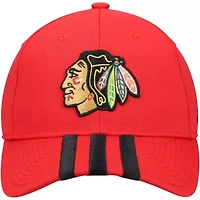 NHL Chicago Blackhawks Locker Room Three Stripe Adjustable Hat