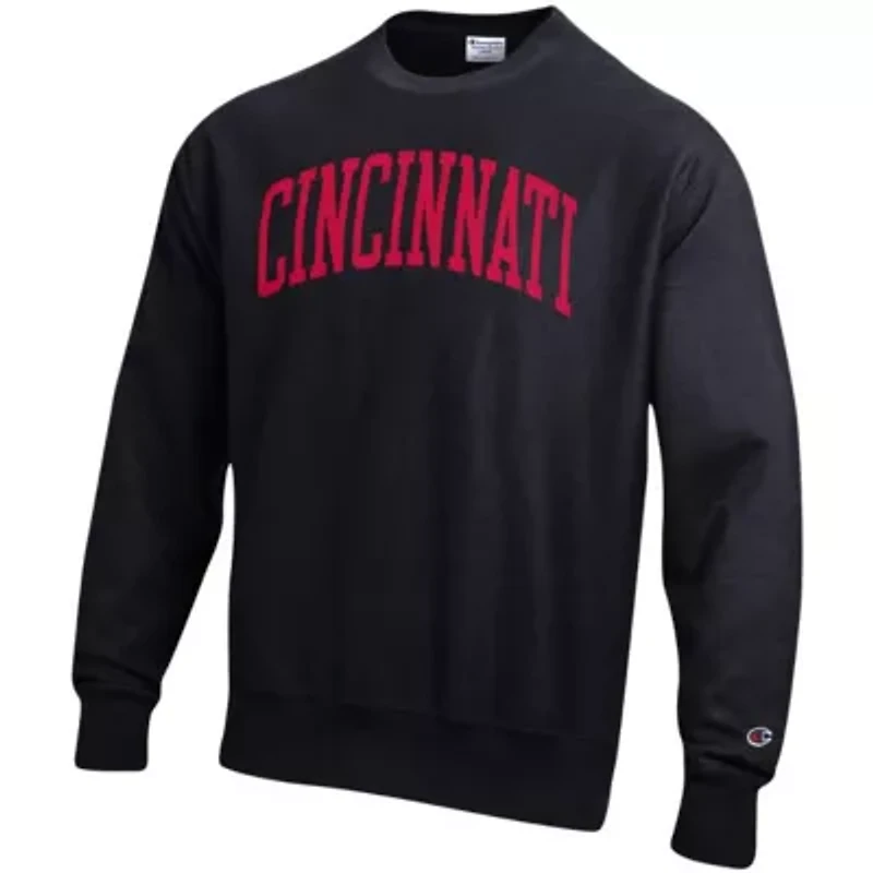 NCAA Cincinnati Bearcats Relaxed Fit Arch Reverse Weave Pullover Sweatshirt