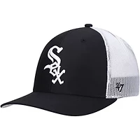 Chicago White Sox MLB Black/White Chicago Sox Primary Logo Trucker Snapback Hat