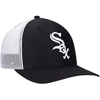 Chicago White Sox MLB Black/White Chicago Sox Primary Logo Trucker Snapback Hat