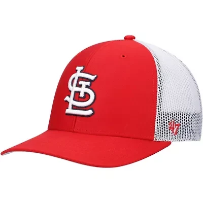 MLB Red/White St. Louis Cardinals Primary Logo Trucker Snapback Hat
