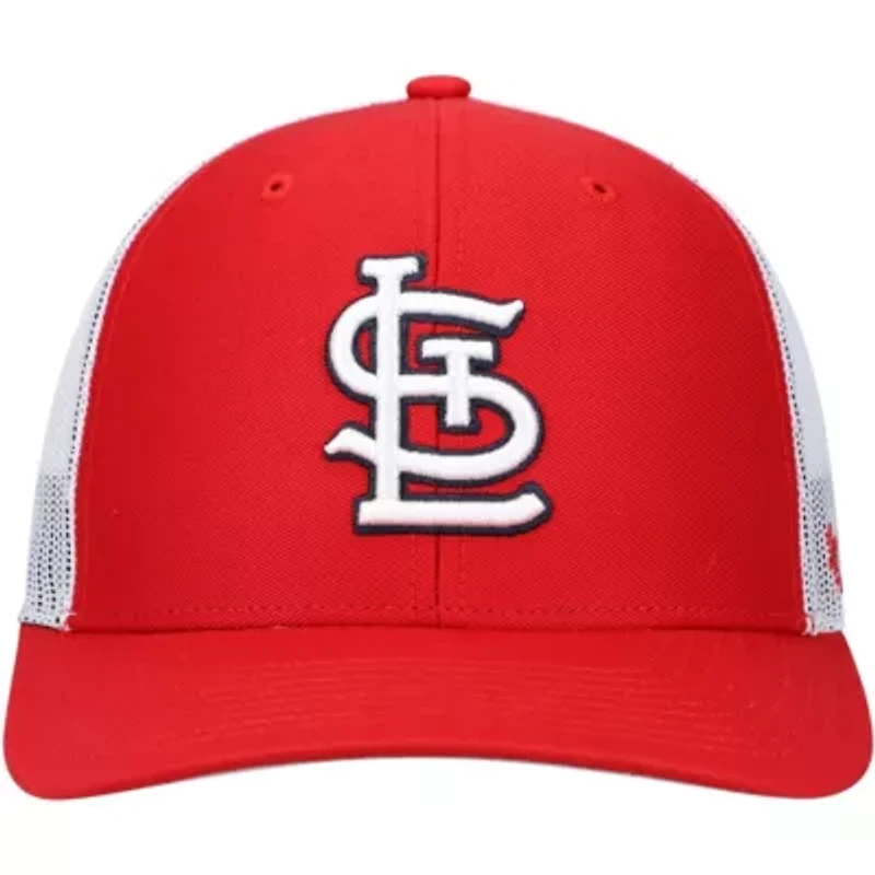 MLB Red/White St. Louis Cardinals Primary Logo Trucker Snapback Hat