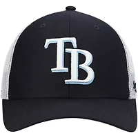 MLB Navy/White Tampa Bay Rays Primary Logo Trucker Snapback Hat