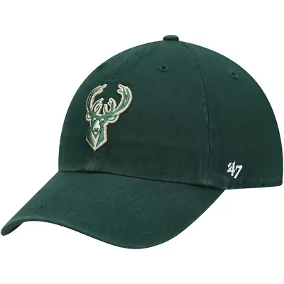 NBA Hunter Milwaukee Bucks Logo Clean Up Adjustable Hat