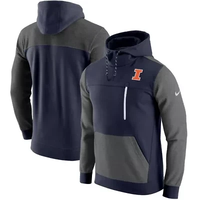 NCAA Nike Illinois Fighting Illini AV-15 2.0 Slim Fit Pullover Hoodie