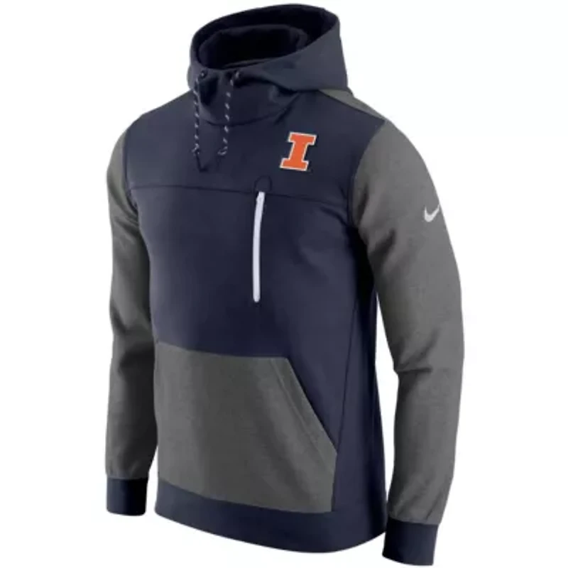 NCAA Nike Illinois Fighting Illini AV-15 2.0 Slim Fit Pullover Hoodie