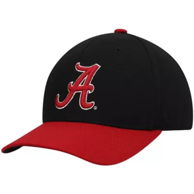 Alabama Crimson Tide NCAA Black/Crimson Two-Tone Reflex Hybrid Tech Flex Hat
