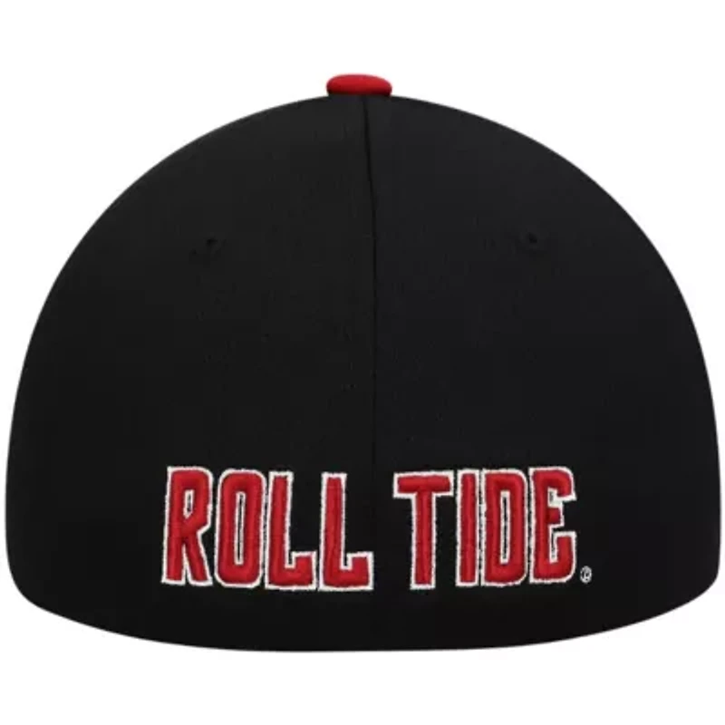 Alabama Crimson Tide NCAA Black/Crimson Two-Tone Reflex Hybrid Tech Flex Hat