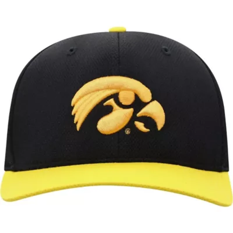 NCAA Black/Gold Iowa Hawkeyes Two-Tone Reflex Hybrid Tech Flex Hat