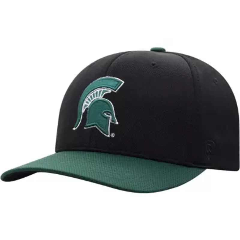 NCAA Black/Green Michigan State Spartans Two-Tone Reflex Hybrid Tech Flex Hat