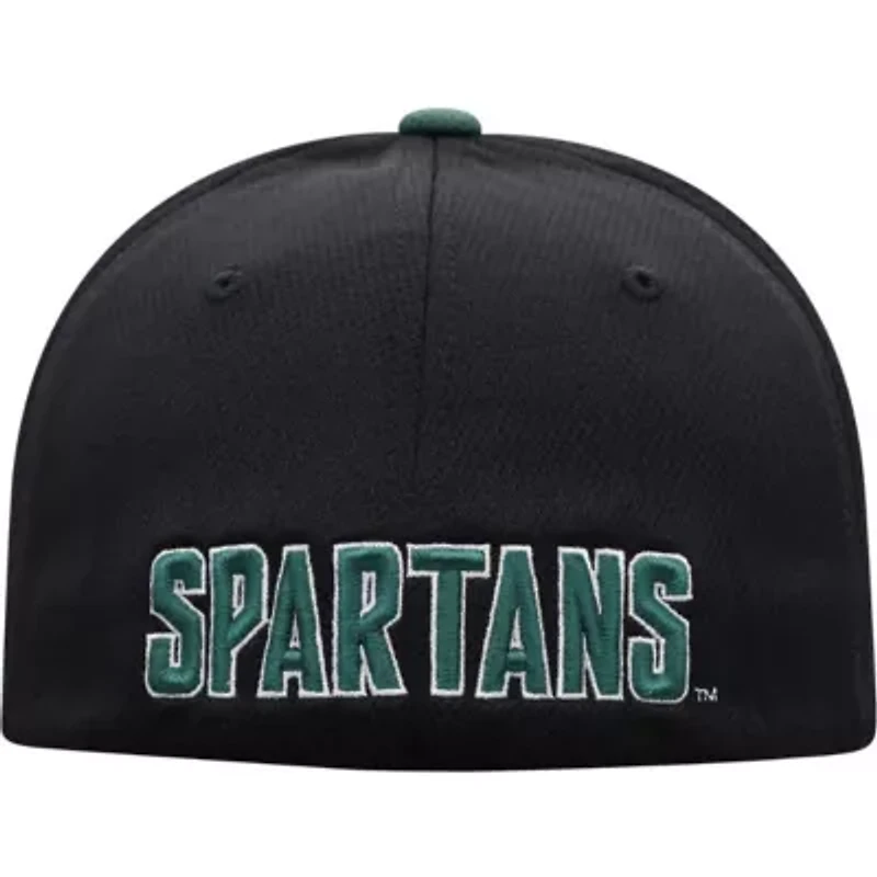 NCAA Black/Green Michigan State Spartans Two-Tone Reflex Hybrid Tech Flex Hat