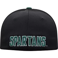 NCAA Black/Green Michigan State Spartans Two-Tone Reflex Hybrid Tech Flex Hat