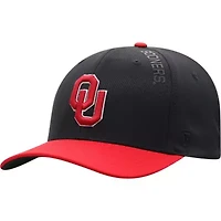 NCAA Black/Crimson Oklahoma Sooners Two-Tone Reflex Hybrid Tech Flex Hat