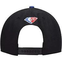 NBA Black/Royal Philadelphia 76ers 75th Anniversary Carat Captain Snapback Hat