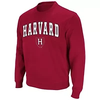 Harvard Crimson NCAA Team Arch & Logo Tackle Twill Pullover Sweatshirt