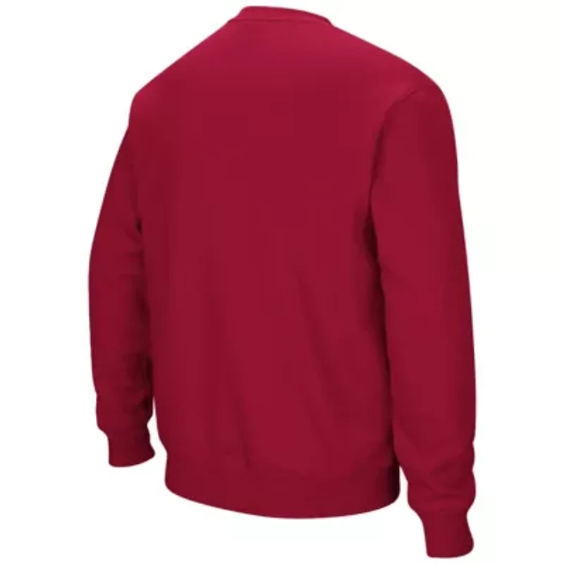 Harvard Crimson NCAA Team Arch & Logo Tackle Twill Pullover Sweatshirt