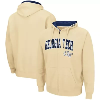 Georgia Tech Yellow Jackets NCAA Arch & Logo 3.0 Full-Zip Hoodie
