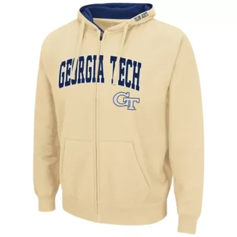 Georgia Tech Yellow Jackets NCAA Arch & Logo 3.0 Full-Zip Hoodie