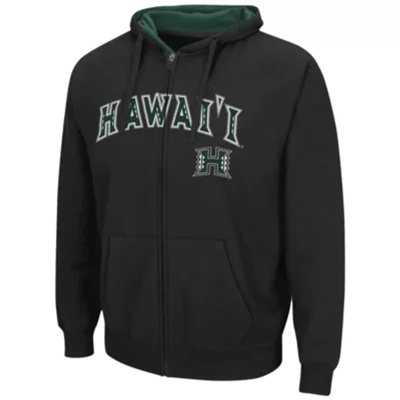 Hawaii Rainbow Warriors NCAA Arch & Logo 3.0 Full-Zip Hoodie