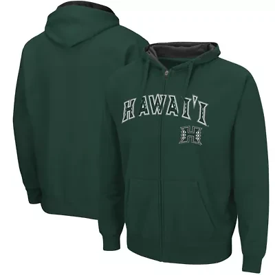 Hawaii Rainbow Warriors NCAA Hawaii Warriors Arch & Logo 3.0 Full-Zip Hoodie