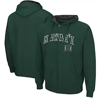 Hawaii Rainbow Warriors NCAA Hawaii Warriors Arch & Logo 3.0 Full-Zip Hoodie