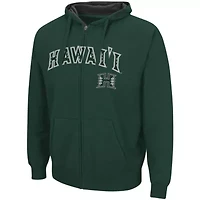 Hawaii Rainbow Warriors NCAA Hawaii Warriors Arch & Logo 3.0 Full-Zip Hoodie