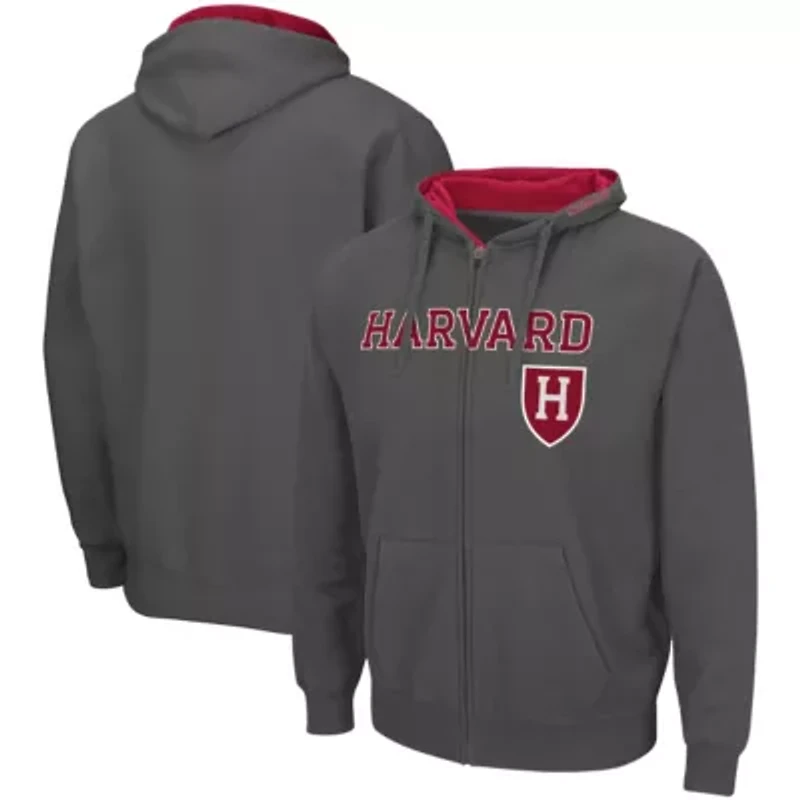 Harvard Crimson NCAA Arch & Logo 3.0 Full-Zip Hoodie