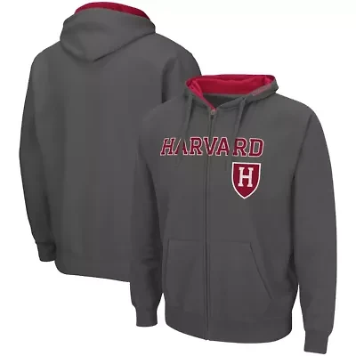 Harvard Crimson NCAA Arch & Logo 3.0 Full-Zip Hoodie