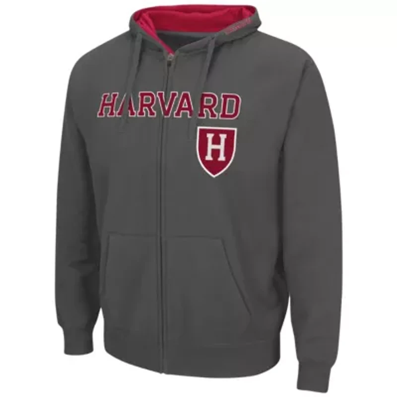 Harvard Crimson NCAA Arch & Logo 3.0 Full-Zip Hoodie