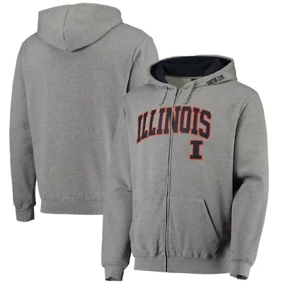 NCAA ed Illinois Fighting Illini Arch & Logo 3.0 Full-Zip Hoodie