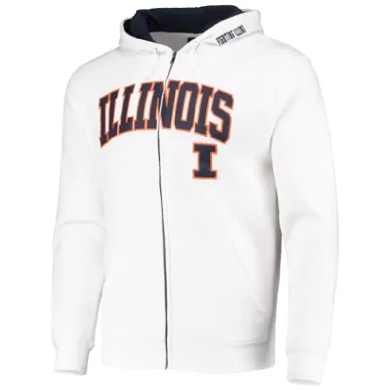 NCAA Illinois Fighting Illini Arch & Logo 3.0 Full-Zip Hoodie