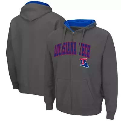 NCAA Louisiana Tech Bulldogs Arch & Logo 3.0 Full-Zip Hoodie