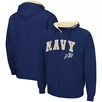 Navy Midshipmen NCAA Arch & Logo 3.0 Full-Zip Hoodie