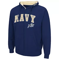 Navy Midshipmen NCAA Arch & Logo 3.0 Full-Zip Hoodie
