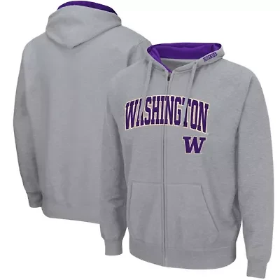 NCAA ed Washington Huskies Arch & Logo 3.0 Full-Zip Hoodie