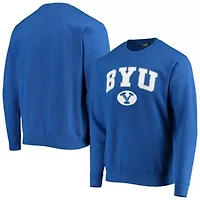 NCAA BYU Cougars Team Arch & Logo Tackle Twill Pullover Sweatshirt