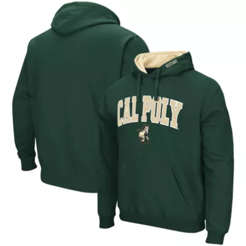 NCAA Cal Poly Mustangs Arch and Logo Pullover Hoodie
