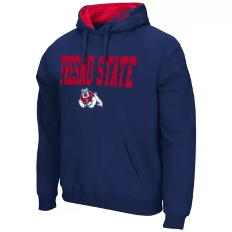 NCAA Fresno State Bulldogs Arch and Logo Pullover Hoodie