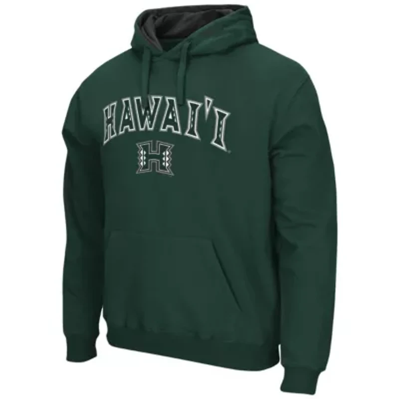 Hawaii Rainbow Warriors NCAA Hawaii Warriors Arch and Logo Pullover Hoodie
