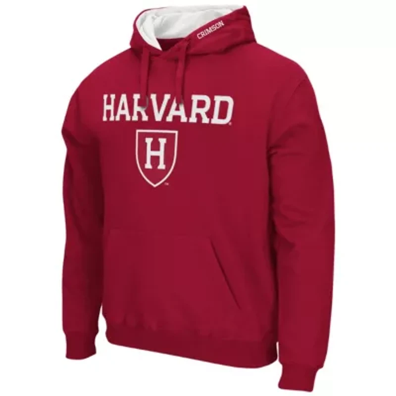Harvard Crimson NCAA Arch and Logo Pullover Hoodie