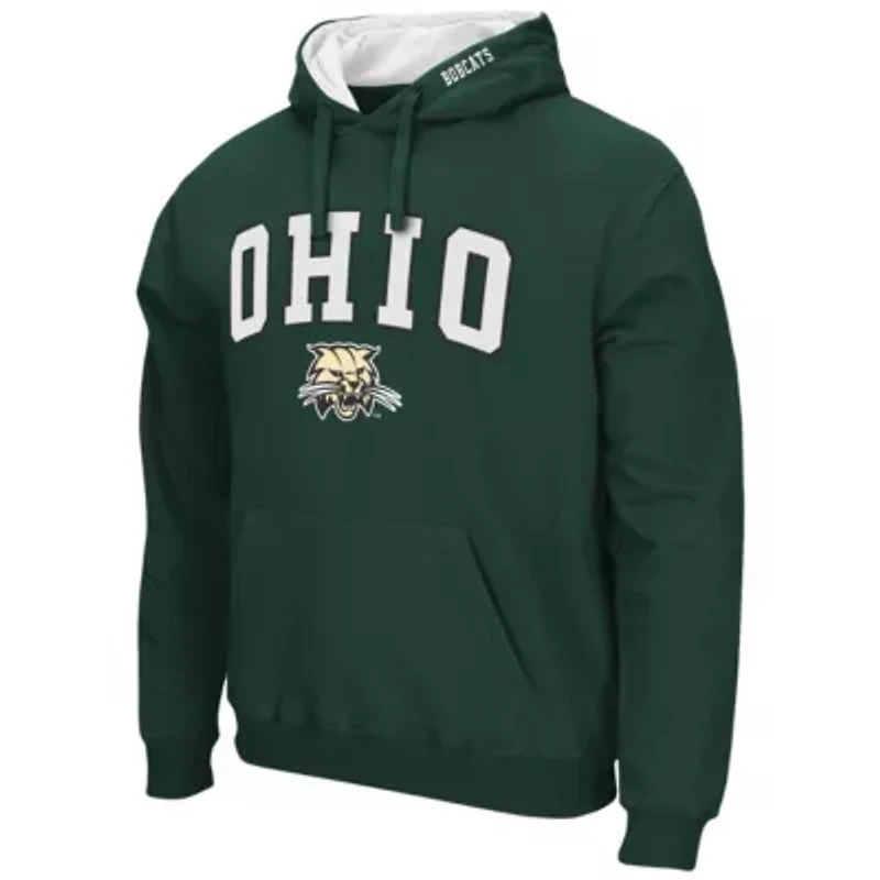 NCAA Ohio Bobcats Arch and Logo Pullover Hoodie