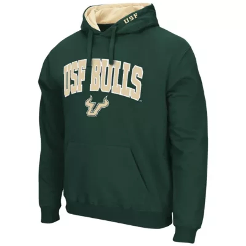 NCAA South Florida Bulls Arch and Logo Pullover Hoodie