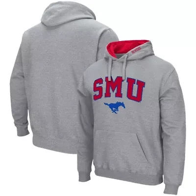 NCAA ed SMU Mustangs Arch and Logo Pullover Hoodie