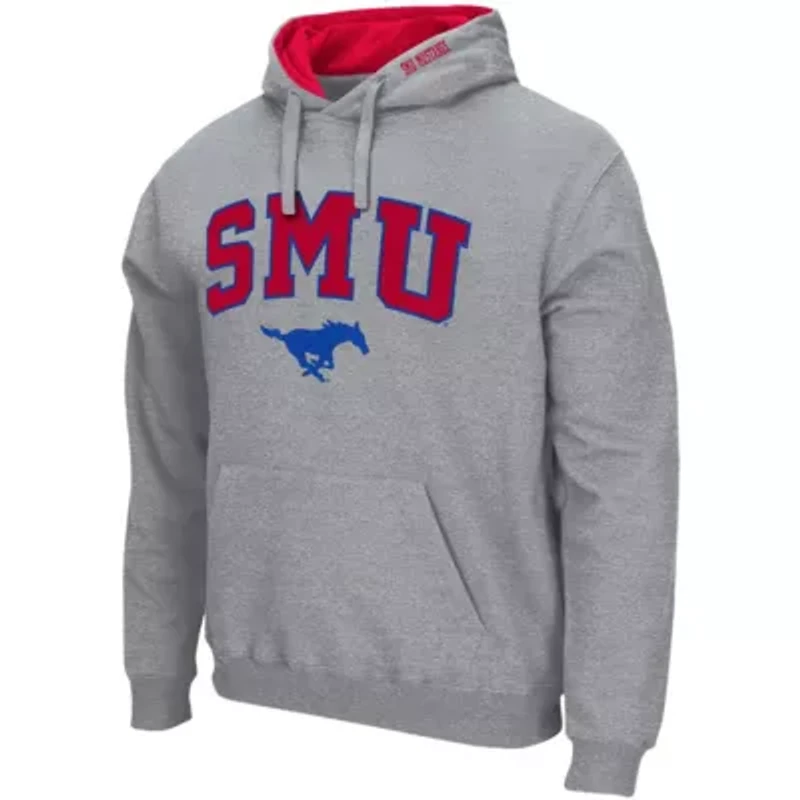 NCAA ed SMU Mustangs Arch and Logo Pullover Hoodie