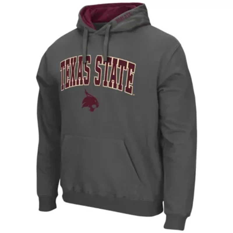 NCAA Texas State Bobcats Arch and Logo Pullover Hoodie