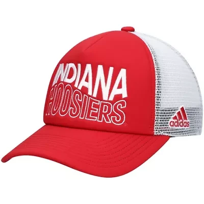 NCAA Crimson/White Indiana Hoosiers Wave Foam Trucker Snapback Hat