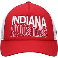 NCAA Crimson/White Indiana Hoosiers Wave Foam Trucker Snapback Hat